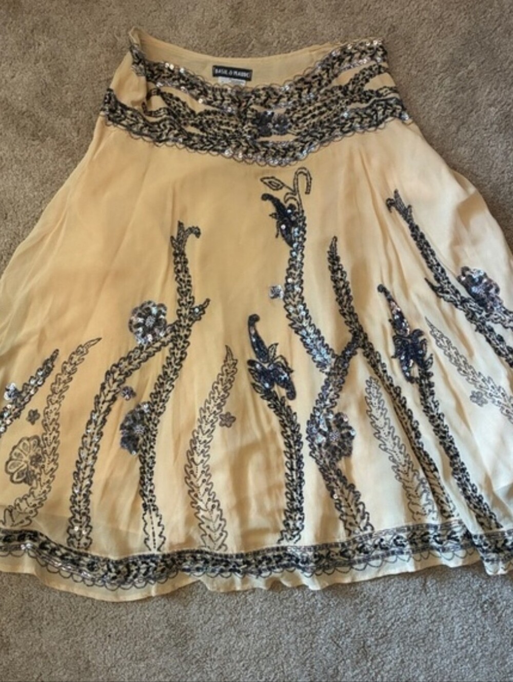 Basil & Maude Beaded Sequin Skirt size 6